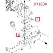 Прокладка впускного патрубка SGG 12000(.L.),LC2V80FD Lc / Carburetor gasket (170430190-0001)