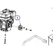 Шкив вала двигателя TSS RH-500/Wheel of power TSS RH-500, №1 (Q500-01)