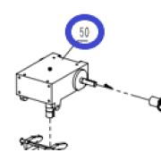 Редуктор правый TSS DRD1600L/Reduction gear box (R), №50 (CNMG30050/3140403017)