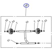 Транспортировочная ось в сборе TSS-WP100TH&L/Tholley wheel assy (Optional), №50 (CNP15050)